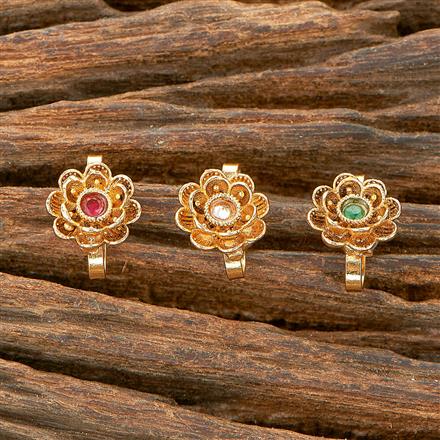 Antique Pressing Nose Ring With Gold Plating