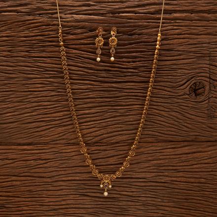 Antique South Indian Necklace With Matte Gold Plating