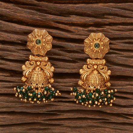 Antique Classic Earring With Matte Gold Plating