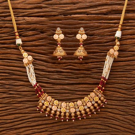 Antique Meenakari Necklace With Gold Plating