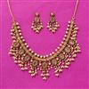 Antique South Indian Necklace With Matte Gold Plating