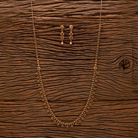 Antique South Indian Necklace With Matte Gold Plating