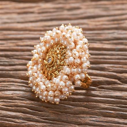 Antique Moti Ring With Gold Plating