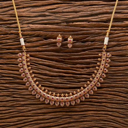 Antique Classic Necklace With Matte Gold Plating