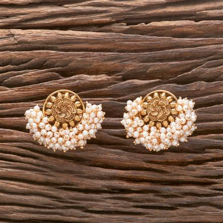 Antique Pearl Tops With Matte Gold Plating