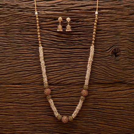 Antique Long Necklace With Gold Plating