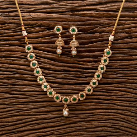 Antique Moti Necklace With Gold Plating