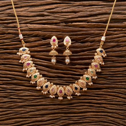 Antique Meenakari Necklace With Gold Plating