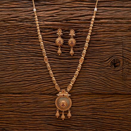 Antique Classic Necklace With Matte Gold Plating
