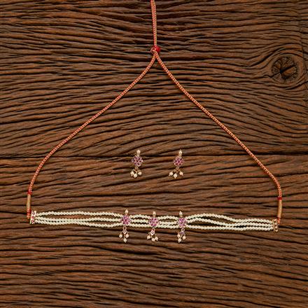 Antique Moti Necklace With Gold Plating