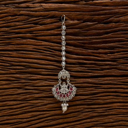 Antique Chand Tikka With Rhodium Plating