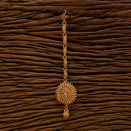 Antique Plain Gold Tikka With Gold Plating