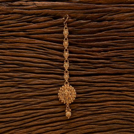 Antique Plain Gold Tikka With Gold Plating