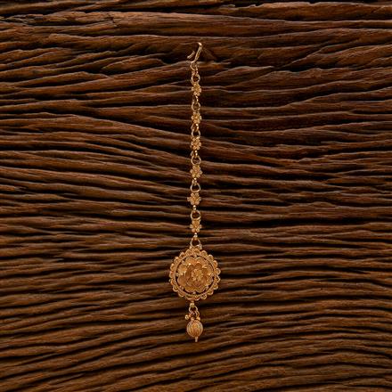 Antique Plain Gold Tikka With Gold Plating