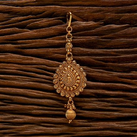 Antique Plain Gold Tikka With Gold Plating