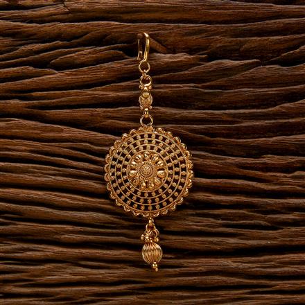 Antique Plain Gold Tikka With Gold Plating