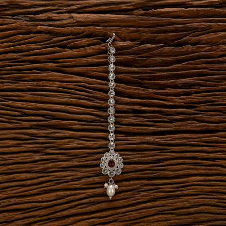 Antique Pearl Tikka With Rhodium Plating
