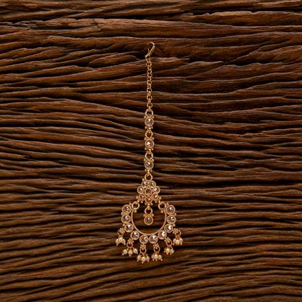 Antique Pearl Tikka With Gold Plating