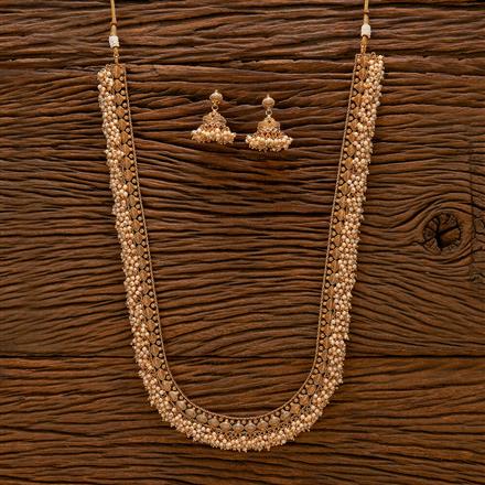Antique Long Necklace With Gold Plating