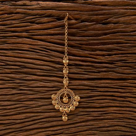 Antique Plain Gold Tikka With Gold Plating