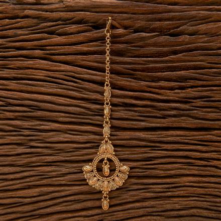 Antique Plain Gold Tikka With Gold Plating