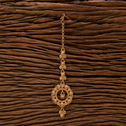 Antique Plain Gold Tikka With Gold Plating