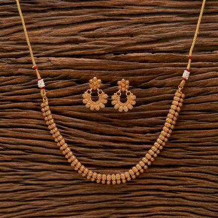 Antique Plain Gold Necklace With Gold Plating