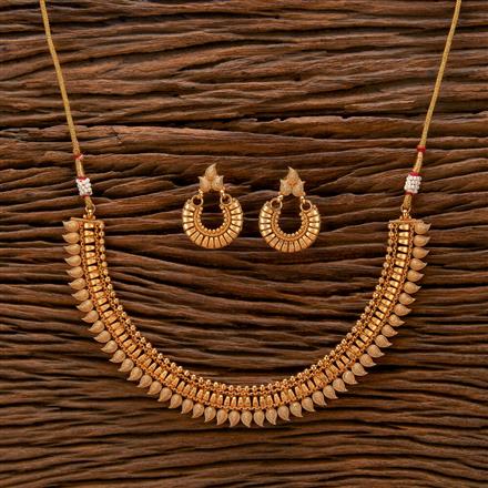 Antique Plain Gold Necklace With Gold Plating