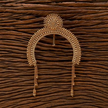 Antique Plain Gold Hair Brooch With Gold Plating