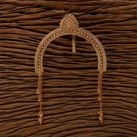 Antique Plain Gold Hair Brooch With Gold Plating