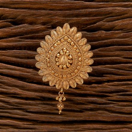 Antique Plain Gold Hair Brooch With Gold Plating