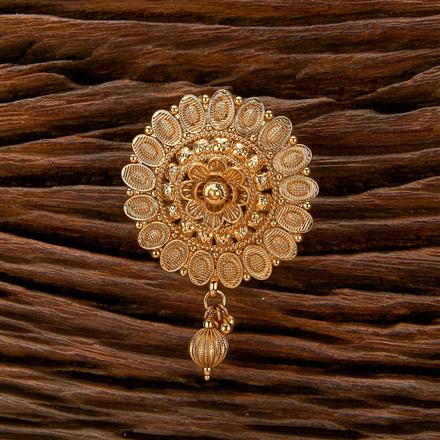 Antique Plain Gold Hair Brooch With Gold Plating