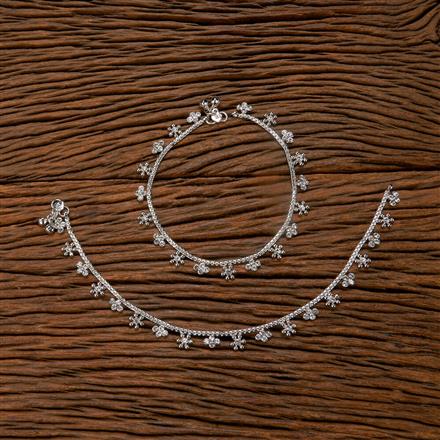 Antique Classic Payal With Rhodium Plating