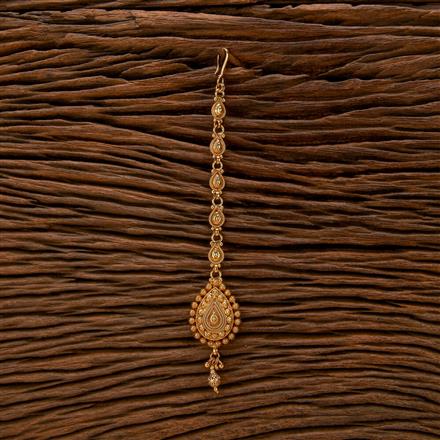 Antique Plain Gold Tikka With Gold Plating