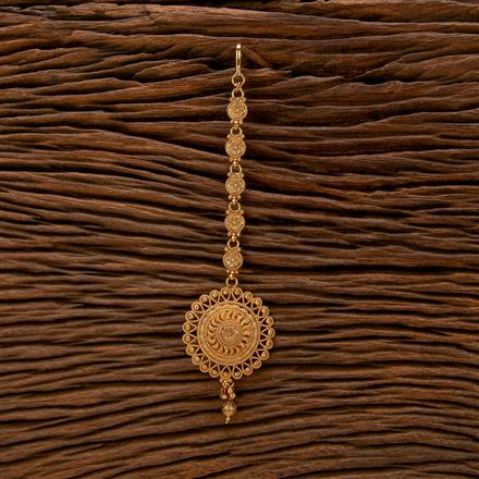 Antique Plain Gold Tikka With Gold Plating