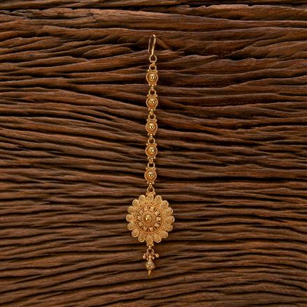 Antique Plain Gold Tikka With Gold Plating