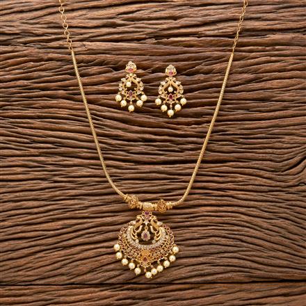 Antique Peacock Pendant Set With Gold Plating