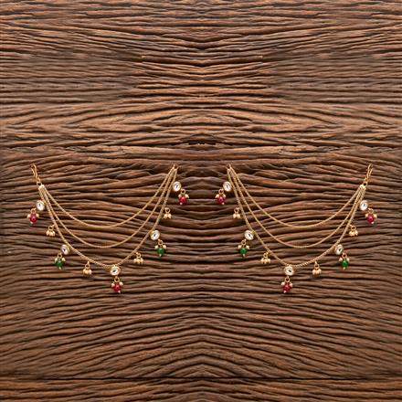 Antique Pearl Ear Chain With Gold Plating