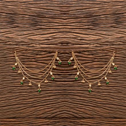 Antique Moti Ear Chain With Gold Plating