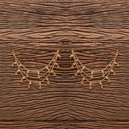 Antique Plain Gold Ear Chain With Gold Plating