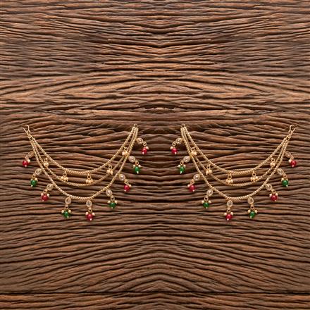 Antique Moti Ear Chain With Gold Plating