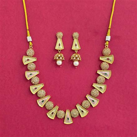 Antique Meenakari Necklace With Gold Plating