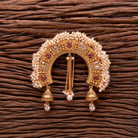Antique Ambada Hair Brooch With Gold Plating