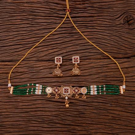 Antique Choker Necklace With Gold Plating