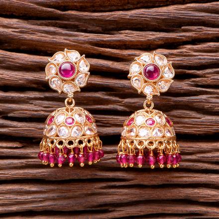 Antique Pearl Jhumki With Gold Plating