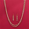 Antique 3 Line Necklace With Gold Plating