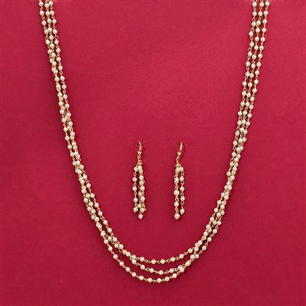 Antique 3 Line Necklace With Gold Plating
