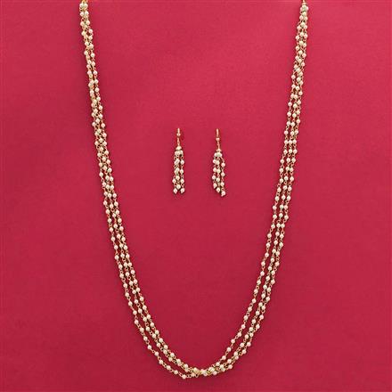 Antique 3 Line Necklace With Gold Plating