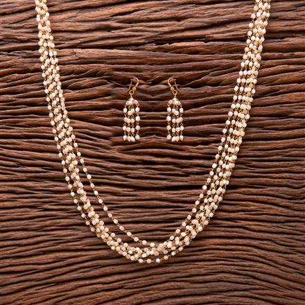 AntiquePearl Mala Necklace With Gold Plating