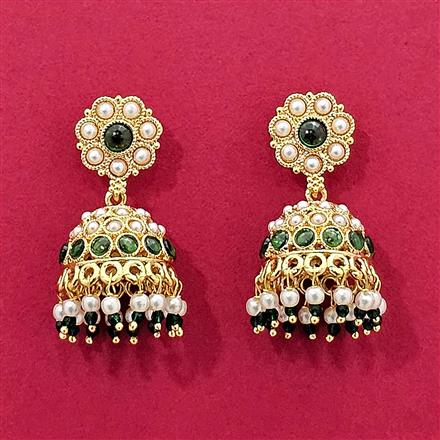 Antique Moti Jhumki With Gold Plating